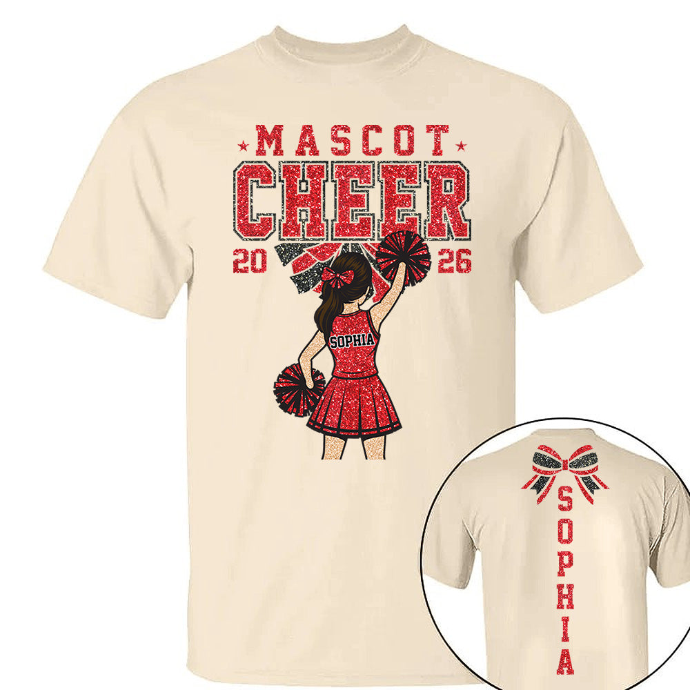Personalized Cheerleader Shirt - Custom Cheer Team Name T-Shirt, Cheer Game Day Shirt for Mom Na02 VH01