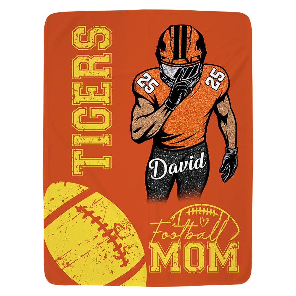 American Football Custom Blanket Gift For Football Player - Personalized Gifts For Football Lovers Na02 Li29