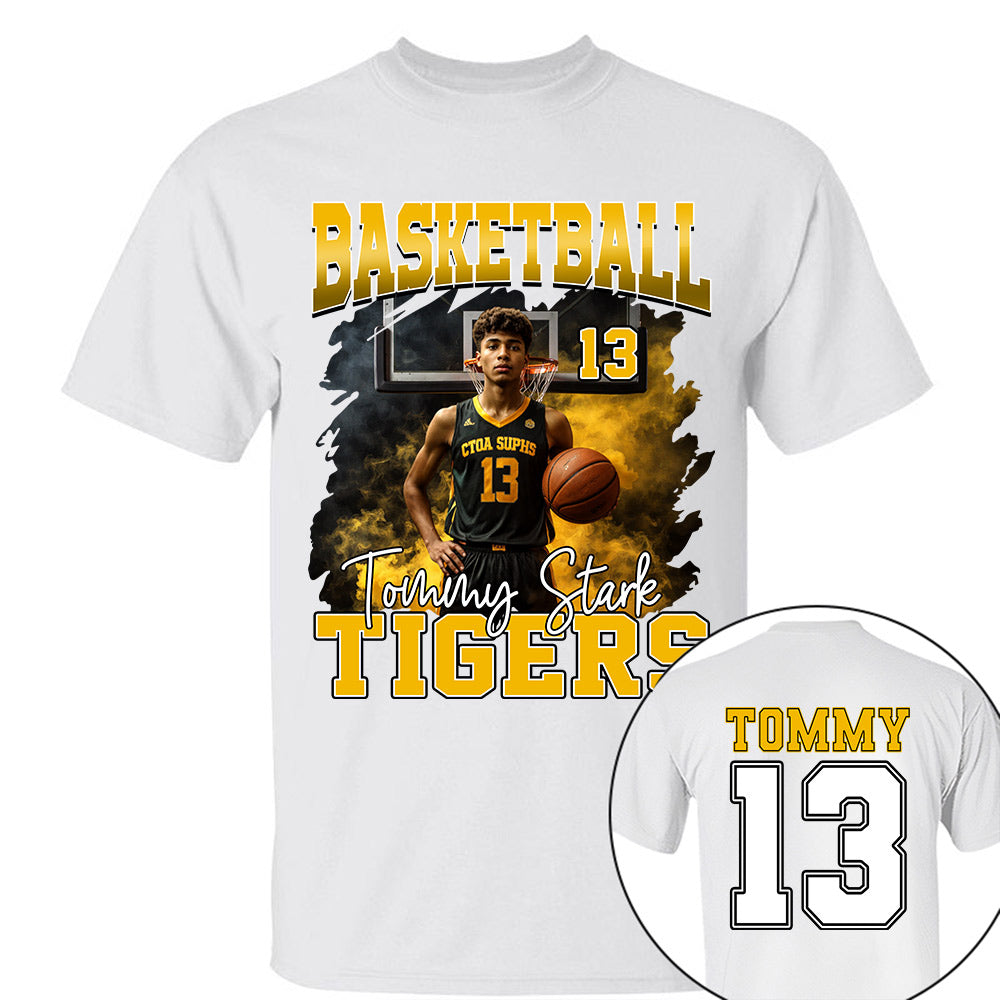 Personalized Basketball Shirt, Custom Photo And Team Name For Basketball Mom Sport Family T1807 Li29