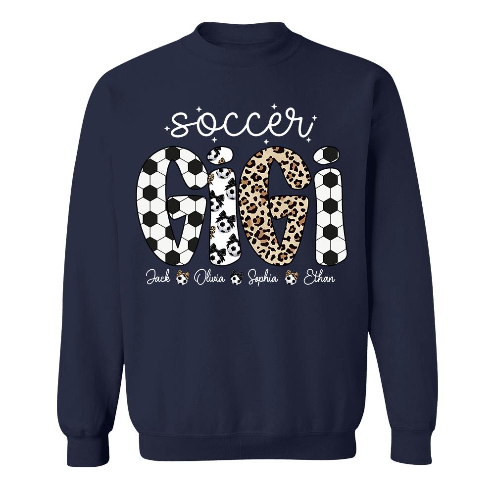 Personalized Soccer Mama Shirt, Custom Soccer Sports Grandma Nickname Shirt