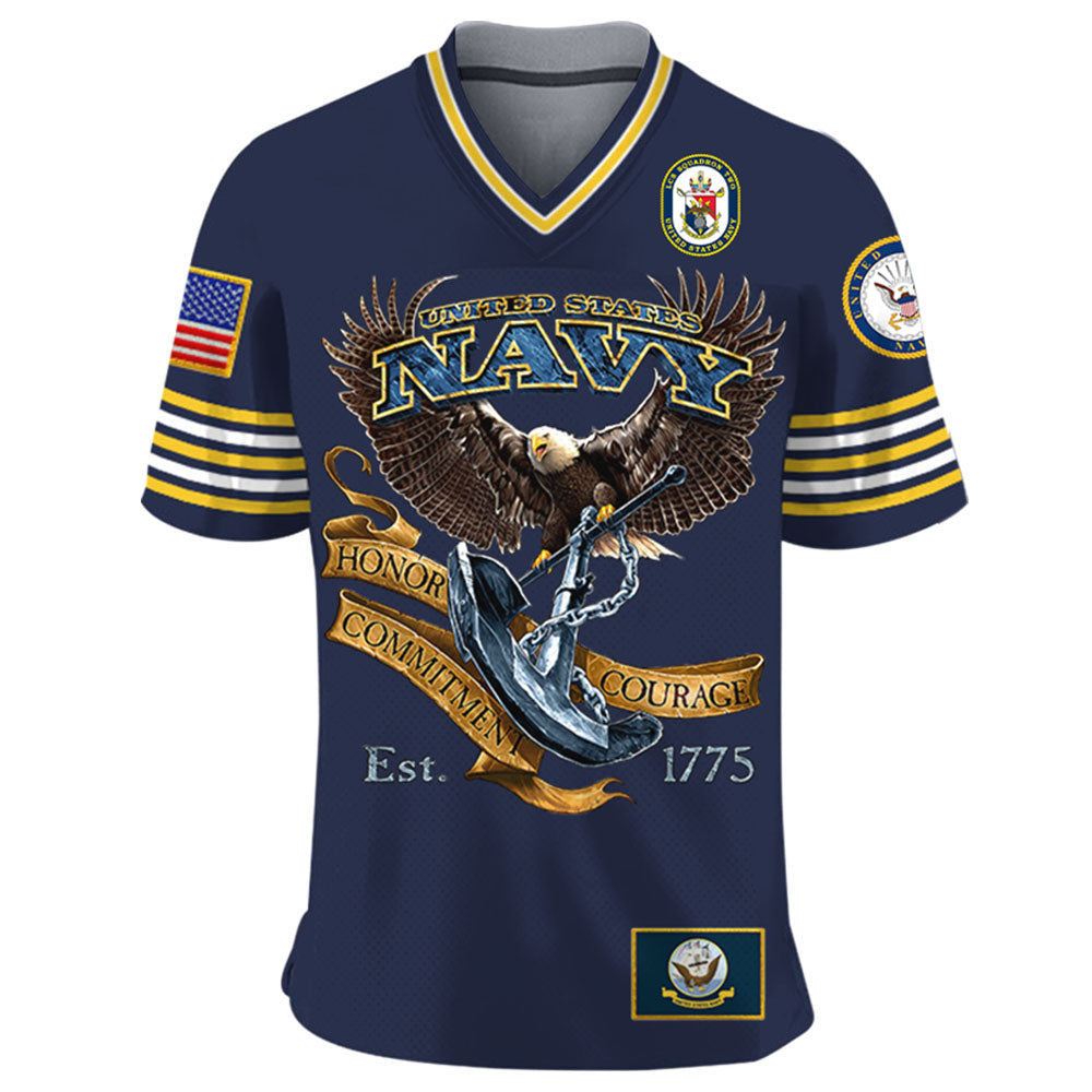Personalized Jersey Shirt Military Football Jersey Shirt Gift For Soldier Veteran K1702