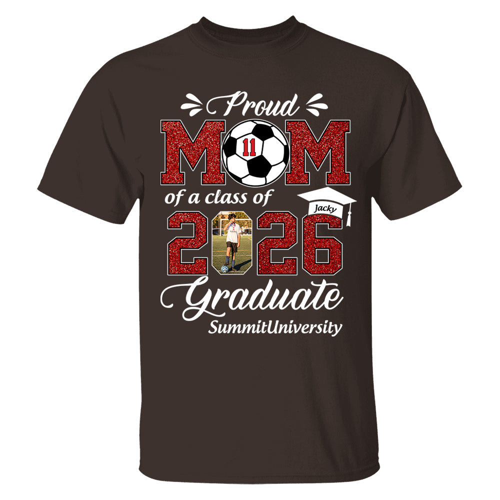 Personalized Soccer Graduation Shirt Class of 2026 Custom Senior Shirt Family Graduation Gift Soccer Senior 2026 Shirt Na02 T24