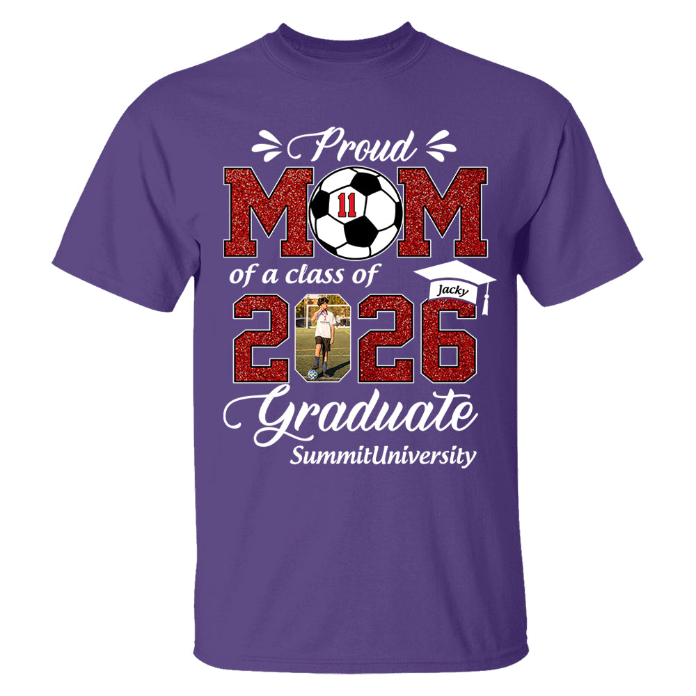 Personalized Soccer Graduation Shirt Class of 2026 Custom Senior Shirt Family Graduation Gift Soccer Senior 2026 Shirt Na02 T24