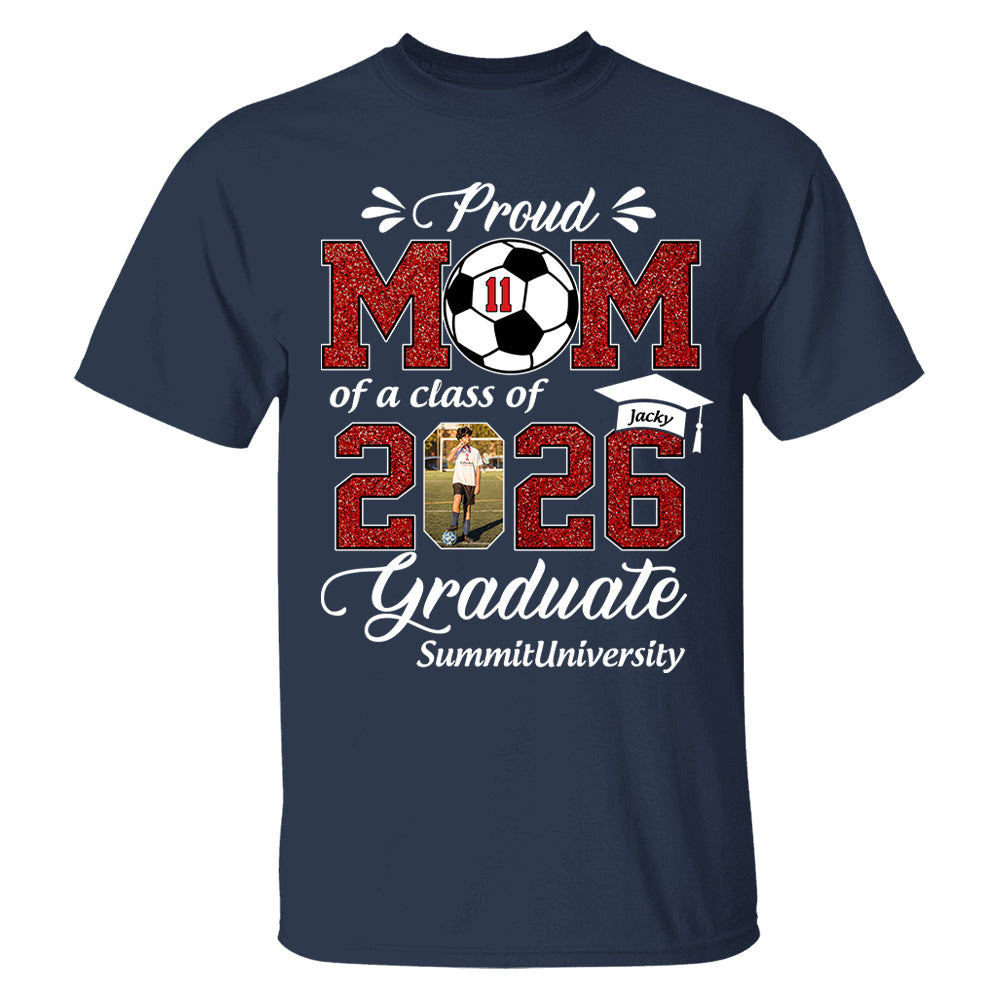 Personalized Soccer Graduation Shirt Class of 2026 Custom Senior Shirt Family Graduation Gift Soccer Senior 2026 Shirt Na02 T24