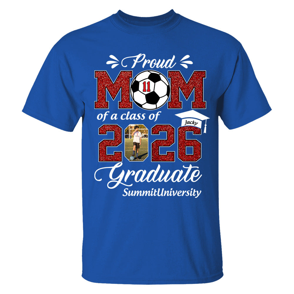 Personalized Soccer Graduation Shirt Class of 2026 Custom Senior Shirt Family Graduation Gift Soccer Senior 2026 Shirt Na02 T24