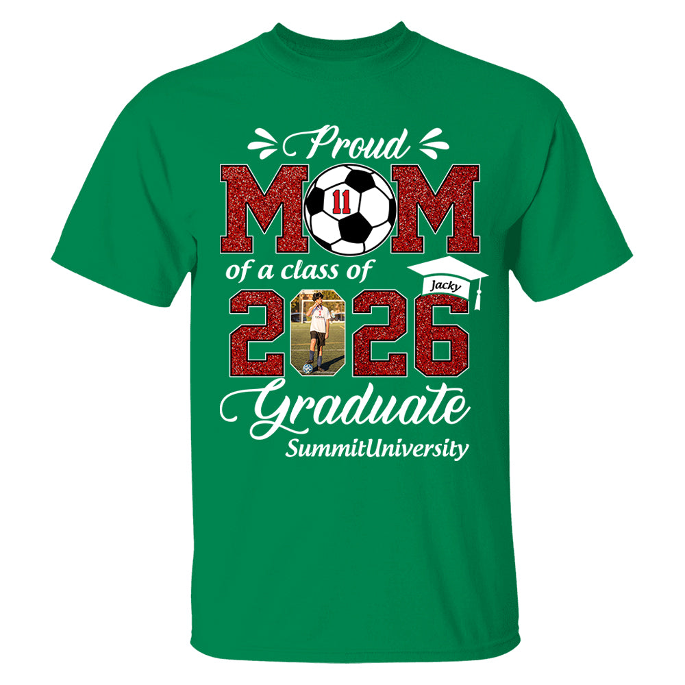 Personalized Soccer Graduation Shirt Class of 2026 Custom Senior Shirt Family Graduation Gift Soccer Senior 2026 Shirt Na02 T24