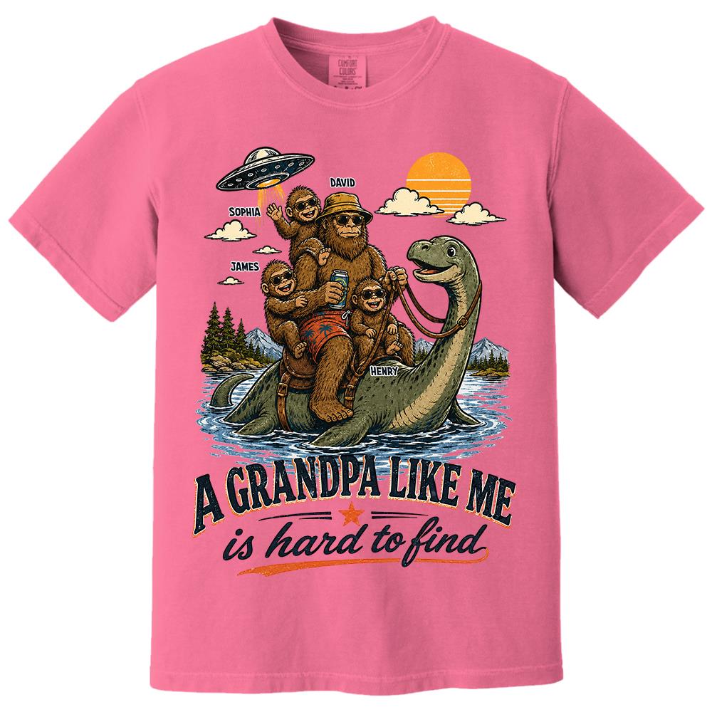 Personalized A Grandpa Like Me Is Hard To Find Retro Lake Monster Shirt, Unique Gift for Papa, Dad, Grandpa Hv01