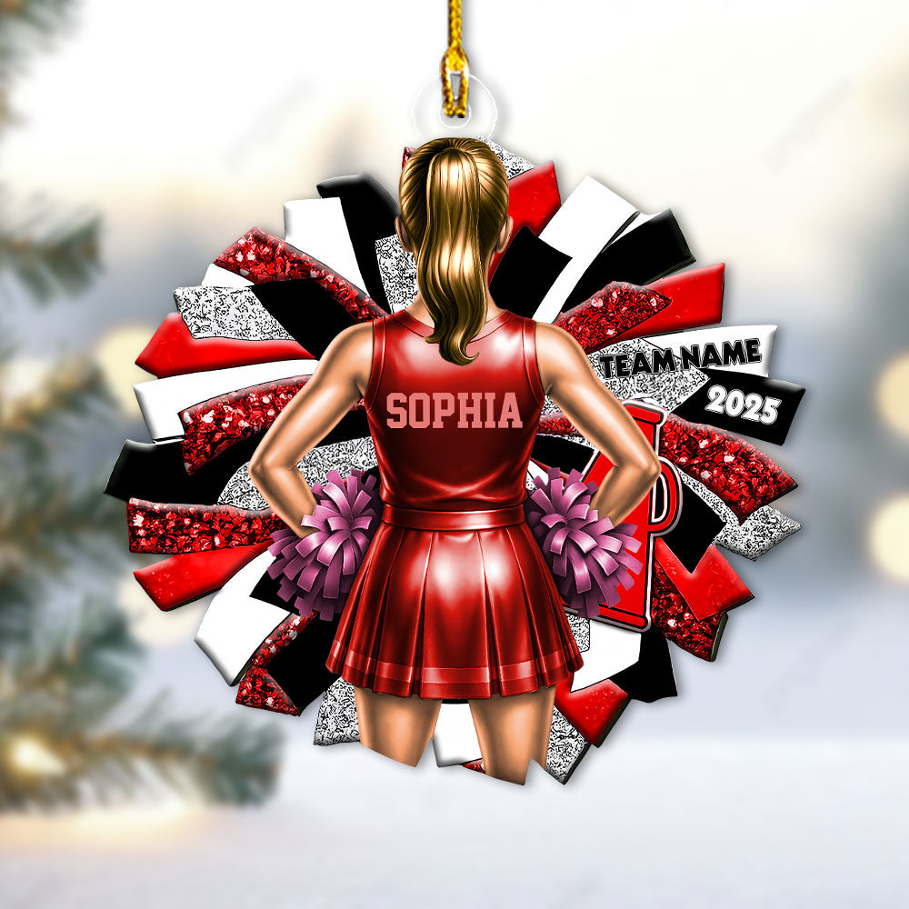 Cheerleader Girl Ornament - Personalized Gift for Daughter, for Granddaughter A2110
