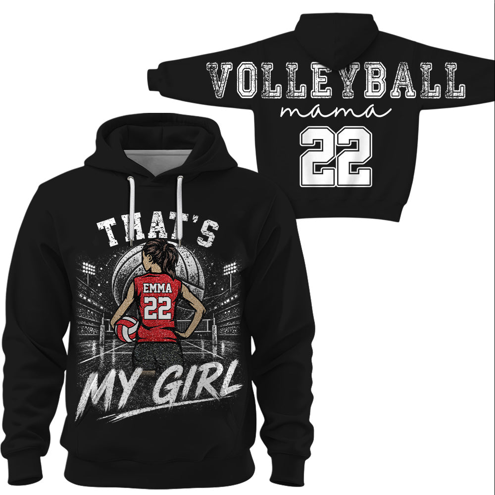 Personalized That's My Girl Shirt, Custom Player & Number, Volleyball Mom Gift for Game Day Na02 VH01