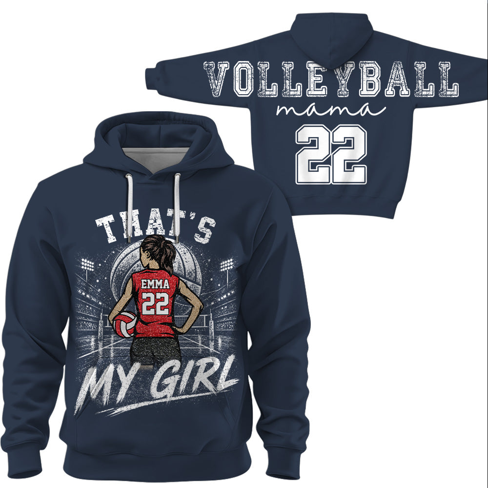 Personalized That's My Girl Shirt, Custom Player & Number, Volleyball Mom Gift for Game Day Na02 VH01