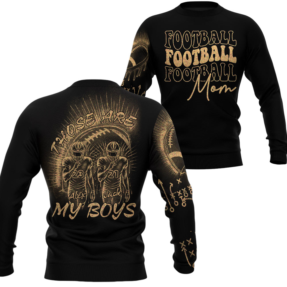 Those Are My Boys Personalized Bleach Style Football Shirt Gift For Football Family T1807 Li29