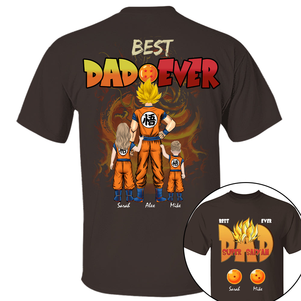 Dragon Dad - Personalized Shirt For Dad Grandpa Custom Clipart NA04 Hv01