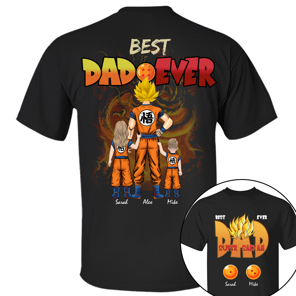 Dragon Dad - Personalized Shirt For Dad Grandpa Custom Clipart NA04 Hv01