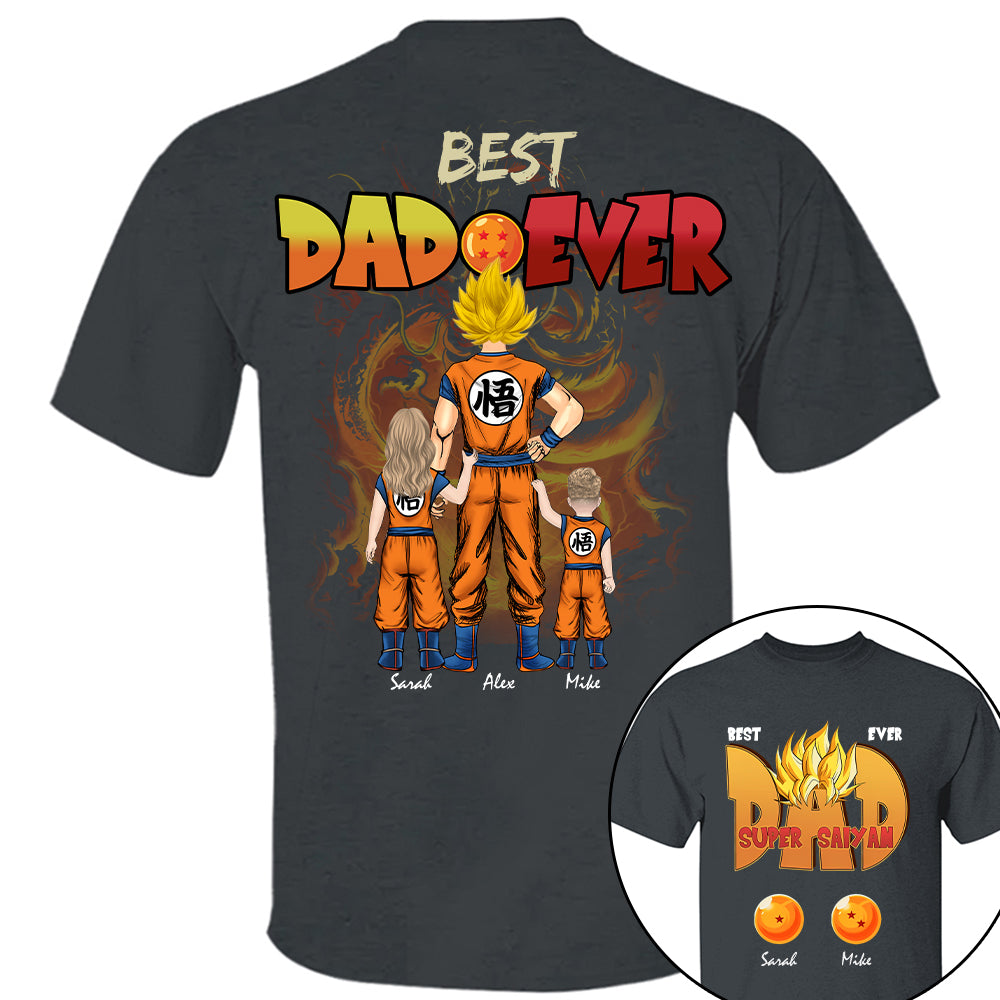 Dragon Dad - Personalized Shirt For Dad Grandpa Custom Clipart NA04 Hv01