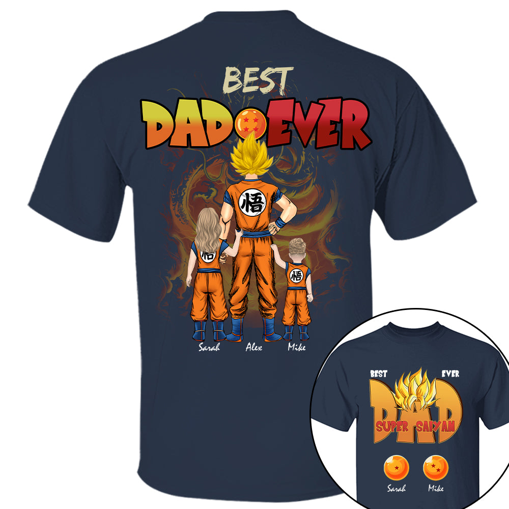 Dragon Dad - Personalized Shirt For Dad Grandpa Custom Clipart NA04 Hv01