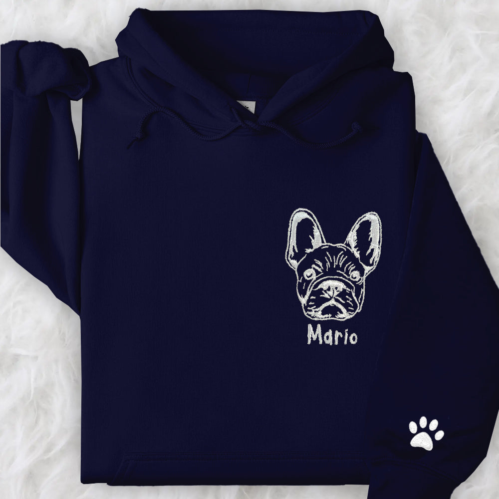 Embroidered Pet Face&Name Sweatshirts,Custom Embroidered Pet Sweatshirts,Custom Dog Sweatshirts,Special Birthday Gift for Dog Mom Dog Dad