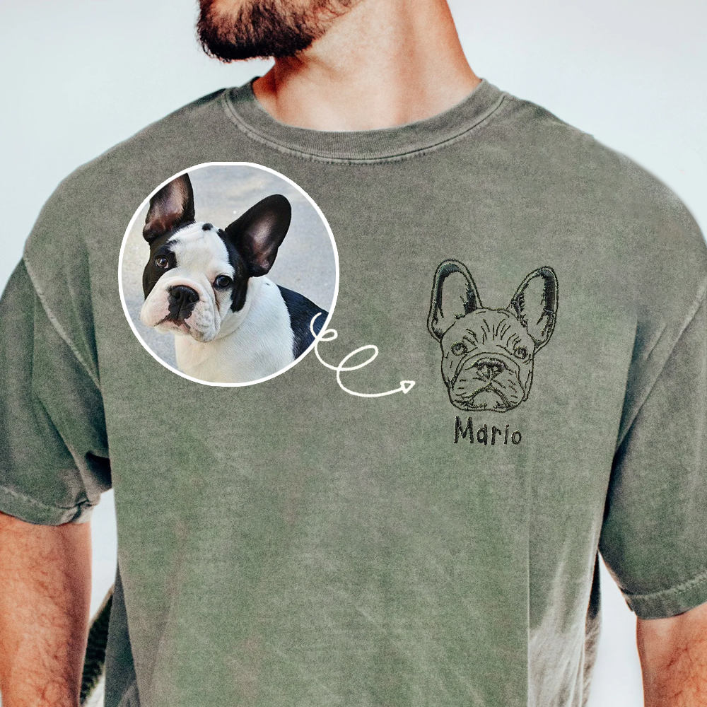 Embroidered Pet Face&Name Sweatshirts,Custom Embroidered Pet Sweatshirts,Custom Dog Sweatshirts,Special Birthday Gift for Dog Mom Dog Dad