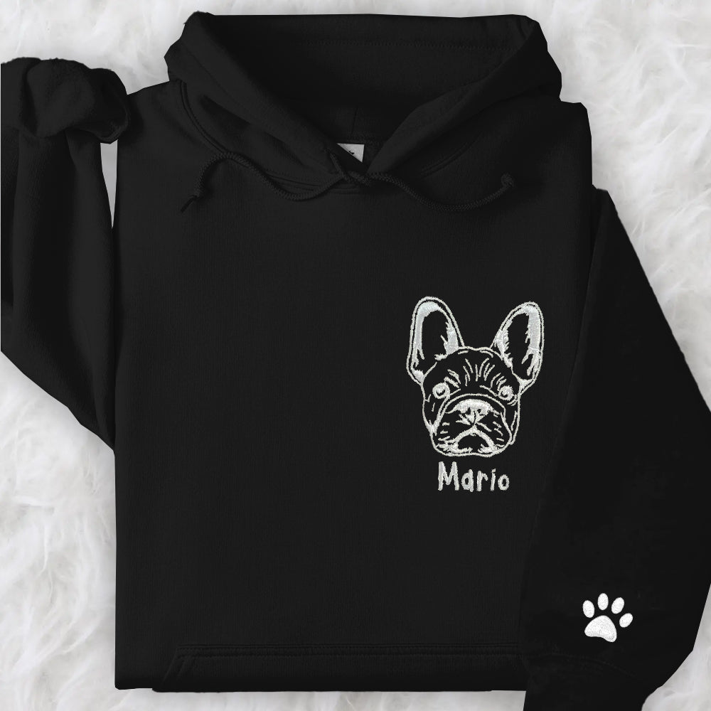 Embroidered Pet Face&Name Sweatshirts,Custom Embroidered Pet Sweatshirts,Custom Dog Sweatshirts,Special Birthday Gift for Dog Mom Dog Dad