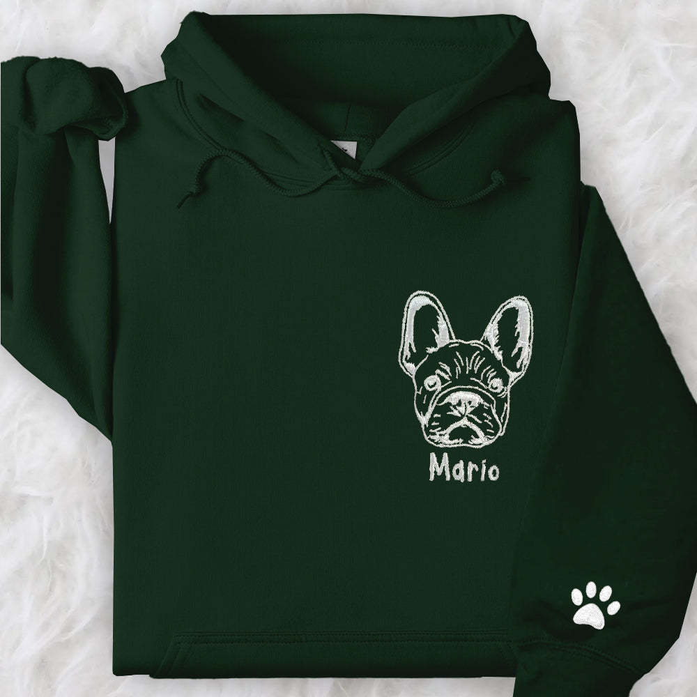 Embroidered Pet Face&Name Sweatshirts,Custom Embroidered Pet Sweatshirts,Custom Dog Sweatshirts,Special Birthday Gift for Dog Mom Dog Dad