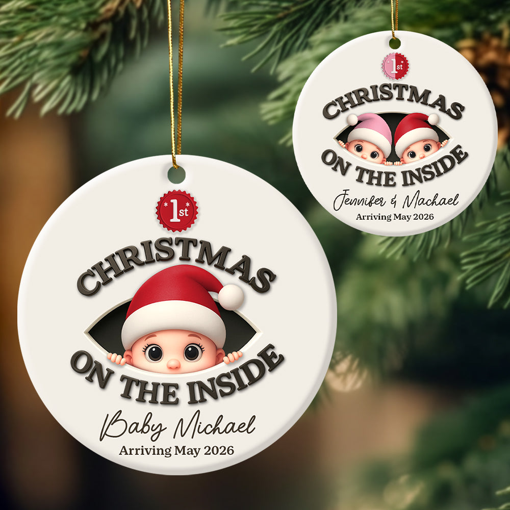 Baby's First Christmas 3D - Personalized Ornament - New Year Gift For Expecting Parents Na02