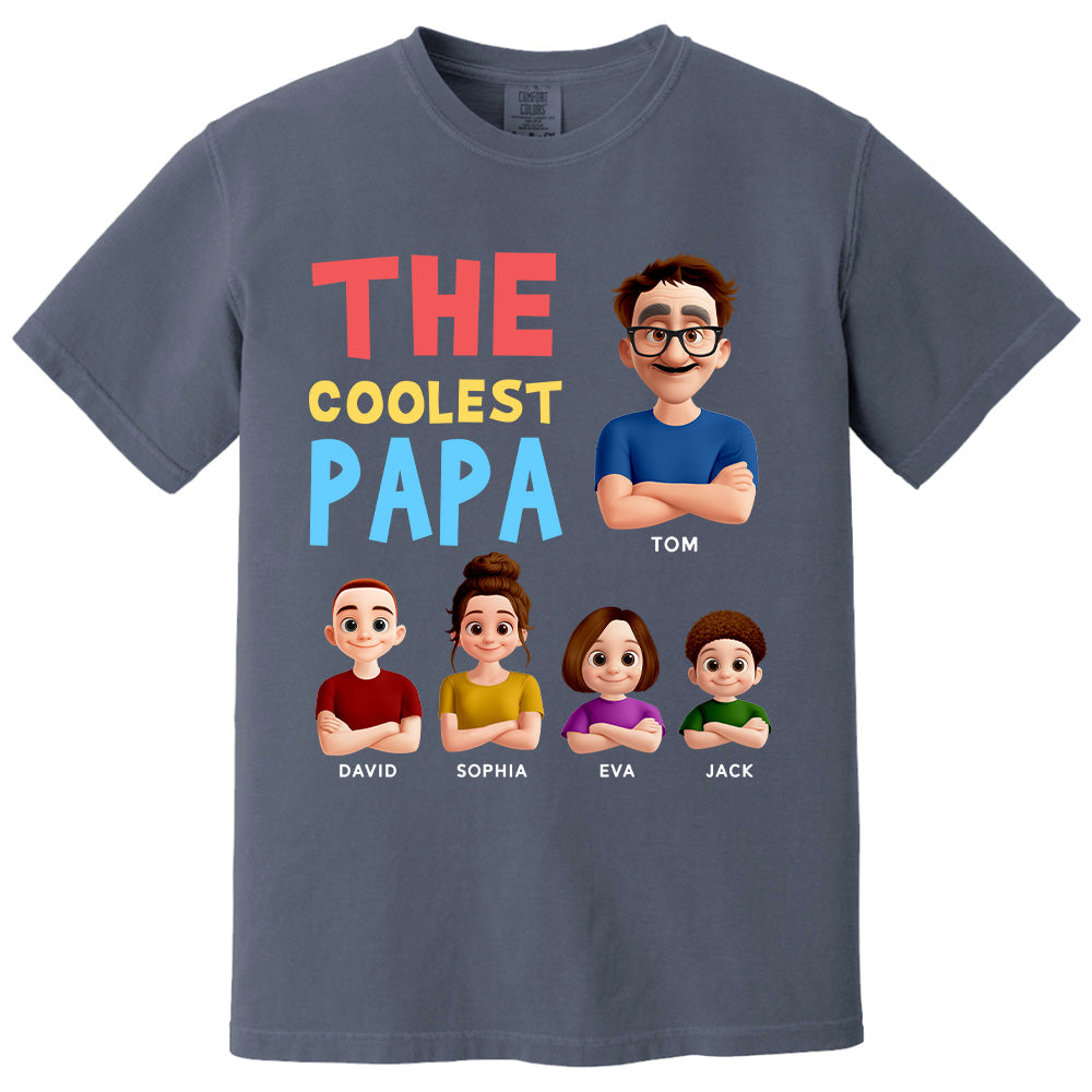 The Coolest Pop - Personalized Funny Shirt For Dad Grandpa NA04 PT99