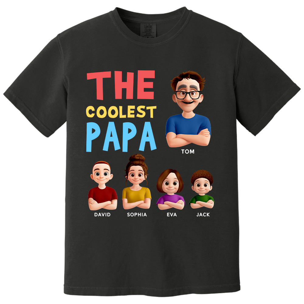 The Coolest Pop - Personalized Funny Shirt For Dad Grandpa NA04 PT99