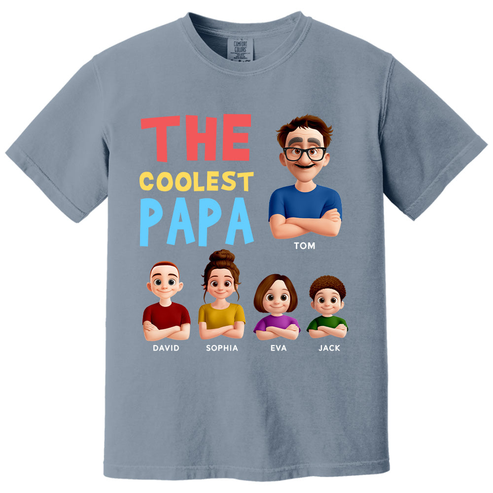 The Coolest Pop - Personalized Funny Shirt For Dad Grandpa NA04 PT99
