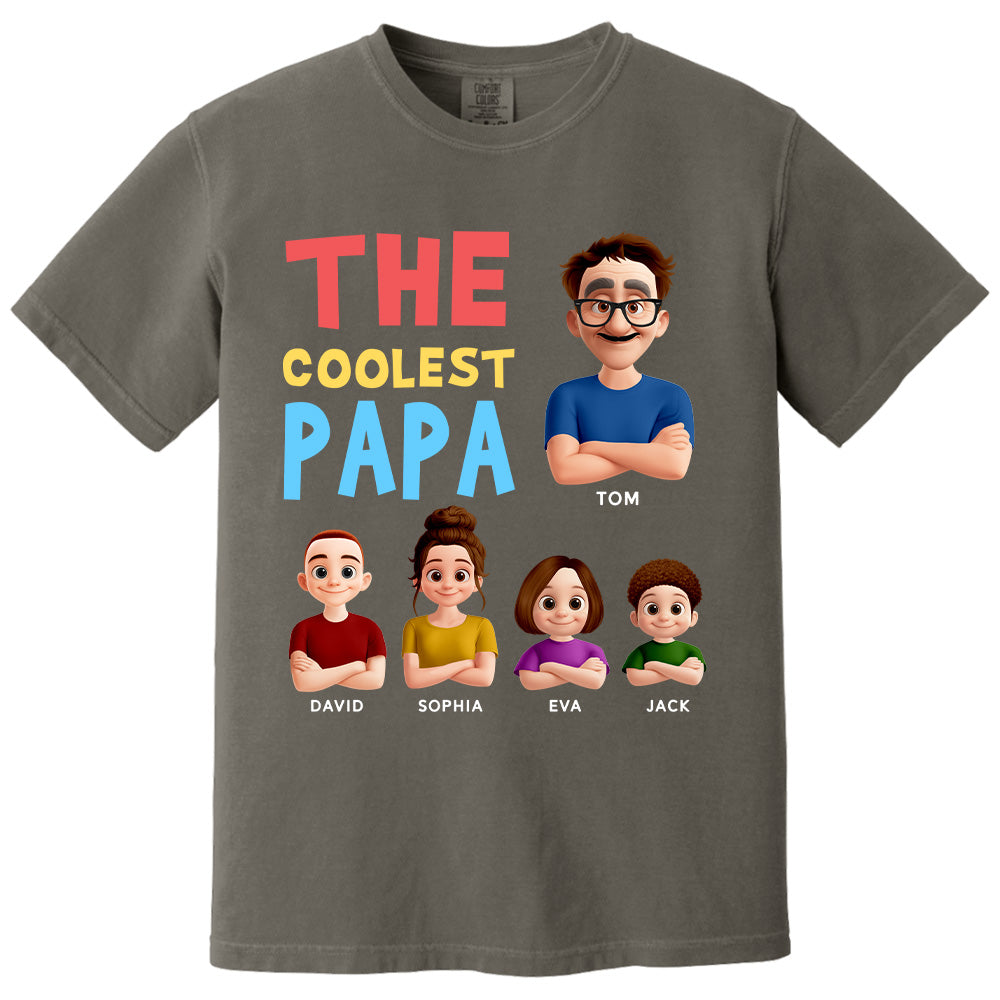 The Coolest Pop - Personalized Funny Shirt For Dad Grandpa NA04 PT99