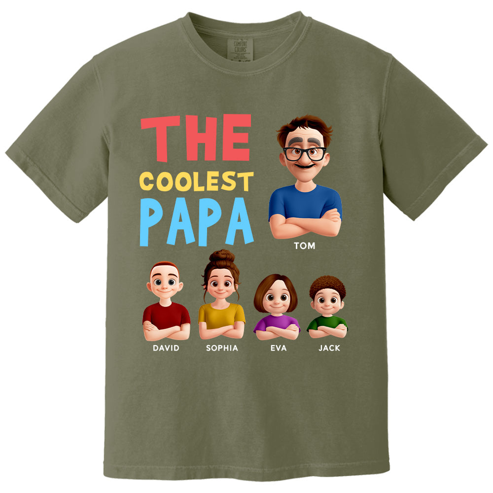 The Coolest Pop - Personalized Funny Shirt For Dad Grandpa NA04 PT99