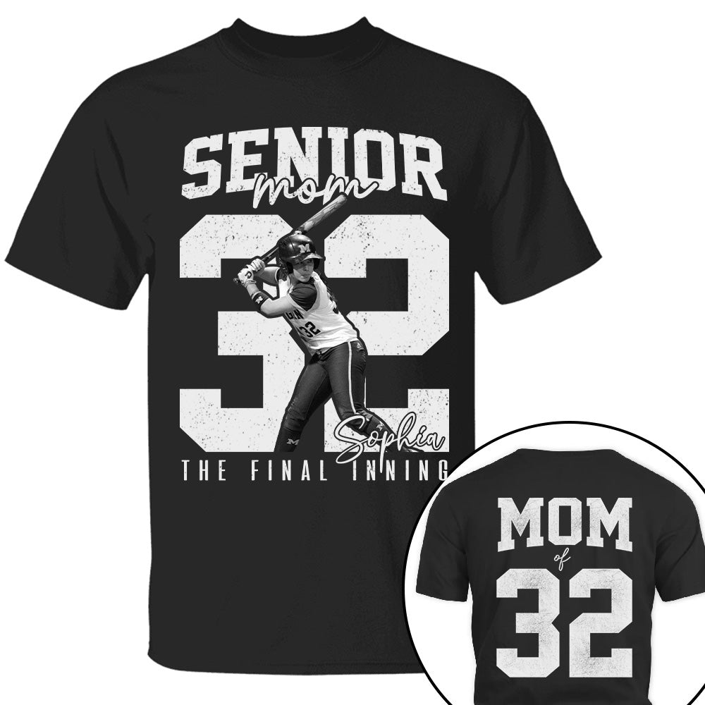 Senior Softball Mom Shirt, The Final Inning, Custom Photo Player Softball Mom Shirt, Senior Softball Mom Gift T1807