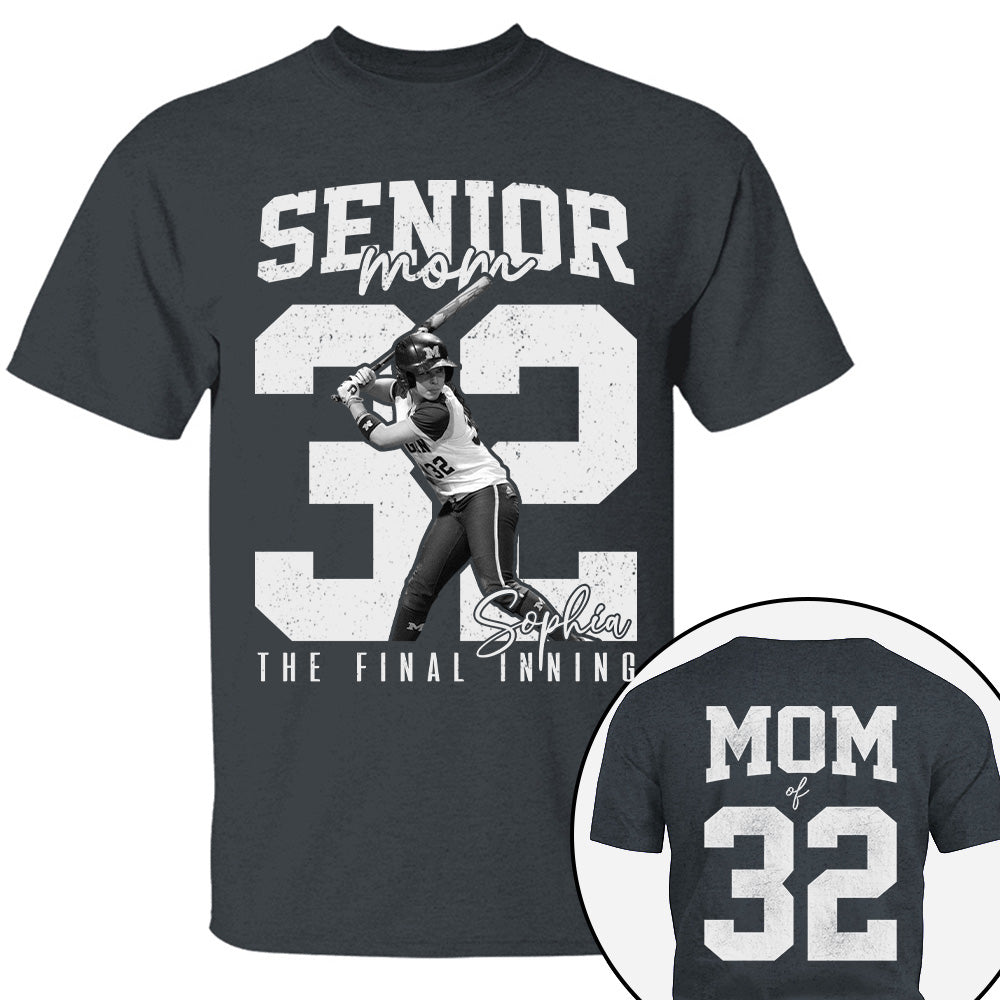 Senior Softball Mom Shirt, The Final Inning, Custom Photo Player Softball Mom Shirt, Senior Softball Mom Gift T1807