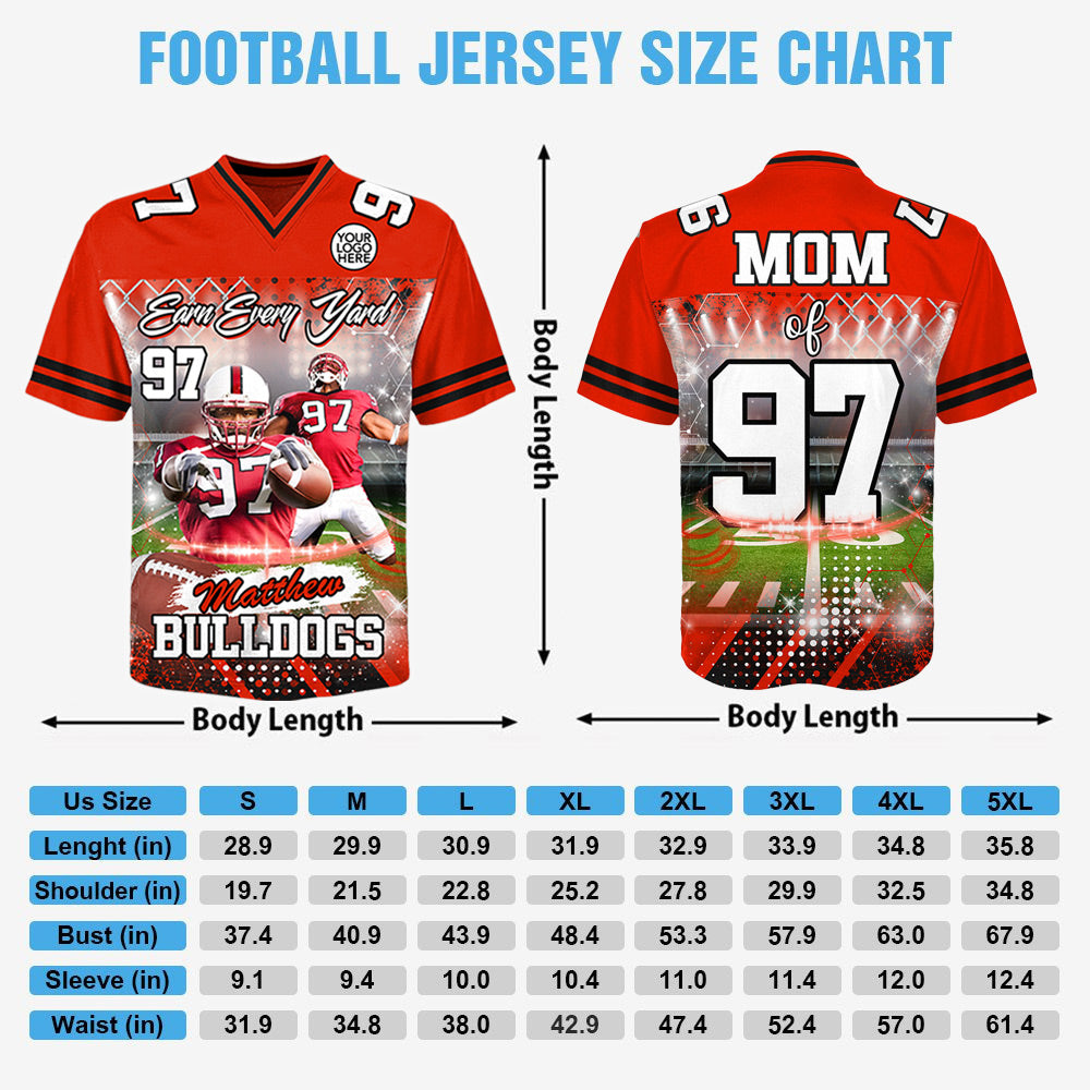 Custom Photo Football Game Day Football Jersey Gift For Football Lovers - Personalized Gift For Football Player Do99