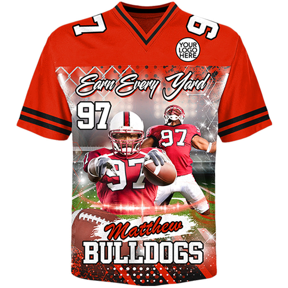 Custom Photo Football Game Day Football Jersey Gift For Football Lovers - Personalized Gift For Football Player Do99