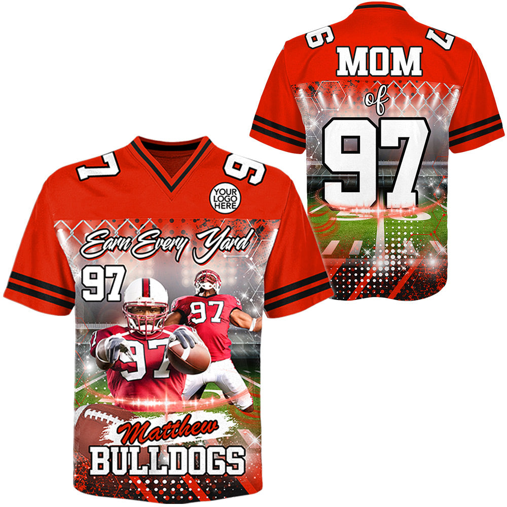 Custom Photo Football Game Day Football Jersey Gift For Football Lovers - Personalized Gift For Football Player Do99