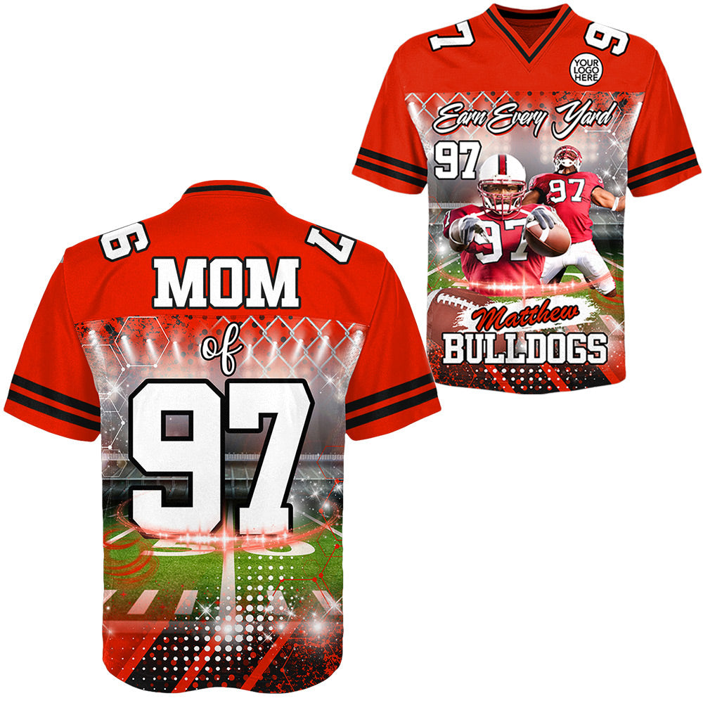 Custom Photo Football Game Day Football Jersey Gift For Football Lovers - Personalized Gift For Football Player Do99