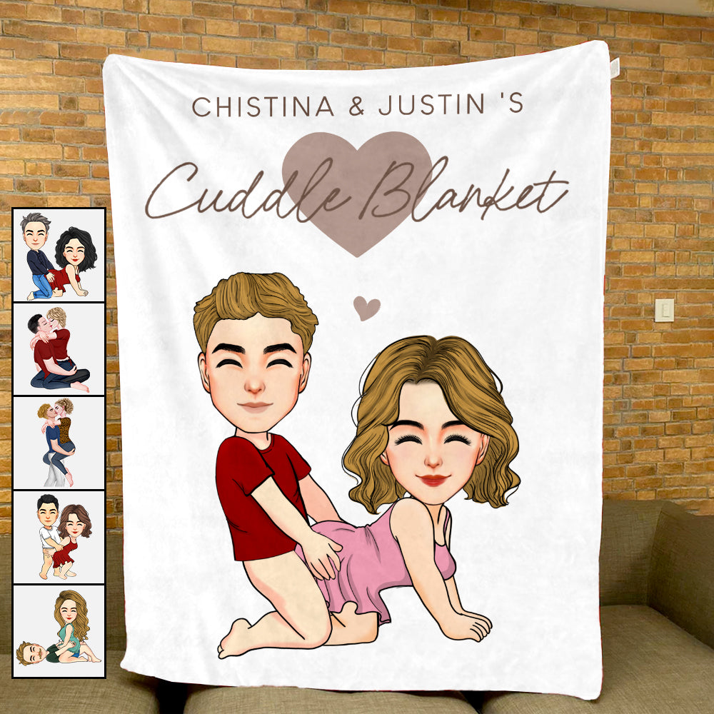 Snuggle Together - Personalized Blanket For Couple Tu20