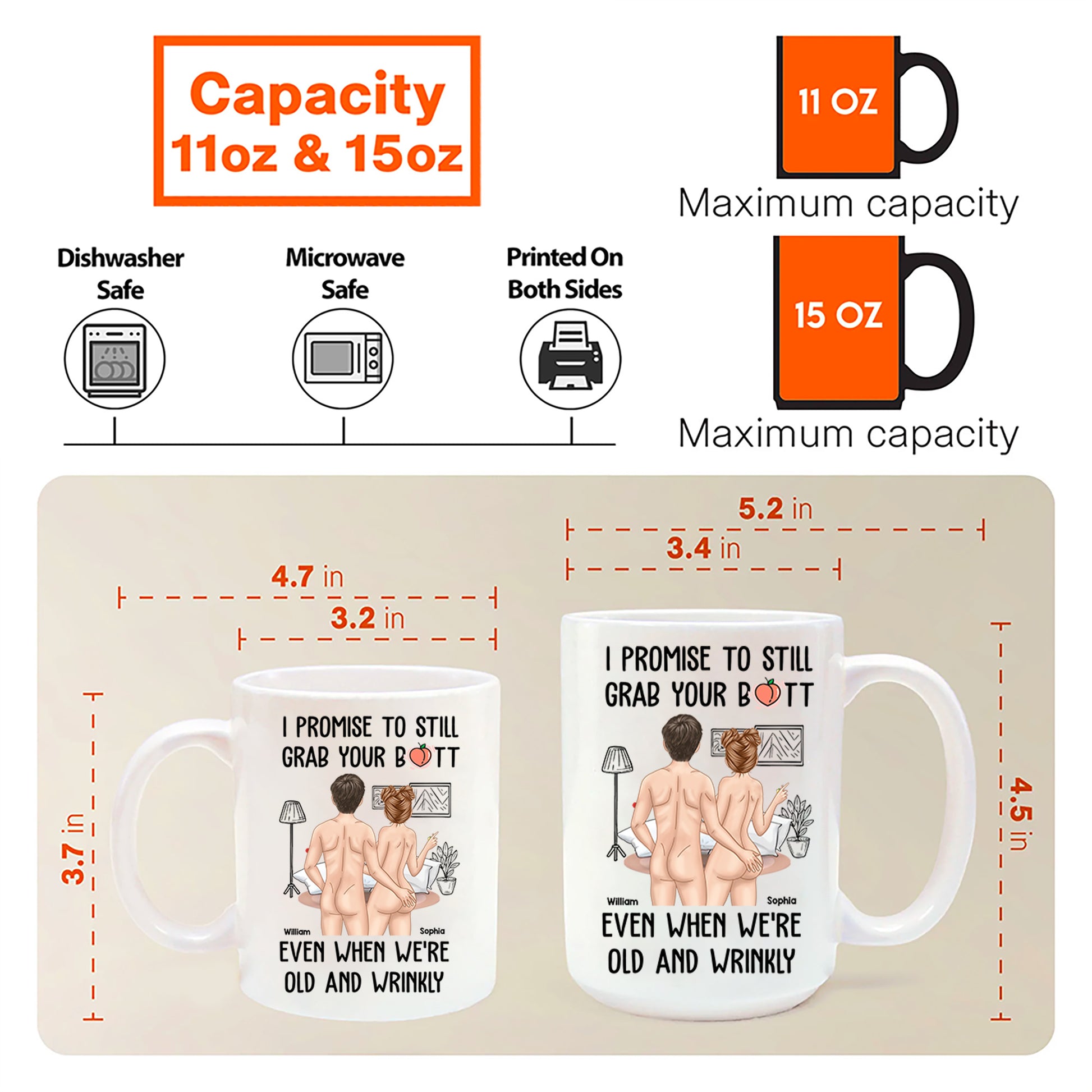 I Promise To Still Grab Your Butt - Personalized Mug Tu20