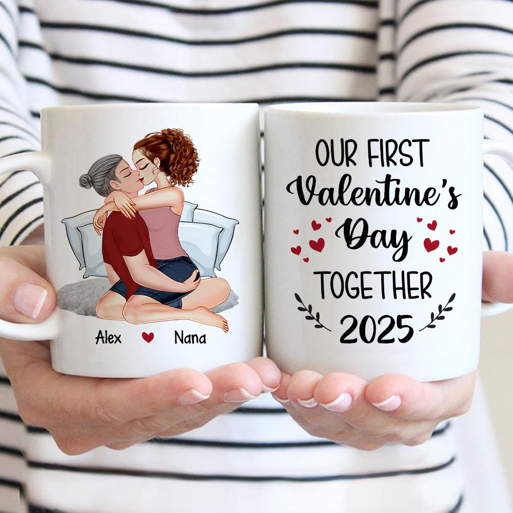 Our First Valentine's Day Together 2025 - Valentine's Day Gifts, Couple Gifts, Gifts For Her, Him, Boyfriend Nh00