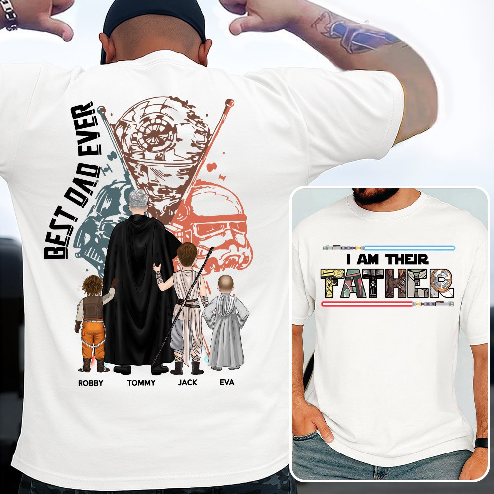 Best Dad Ever - The Dadalorian Personalized Shirt Gift For Dad - Custom Father's Day Gift 2025 Vr2