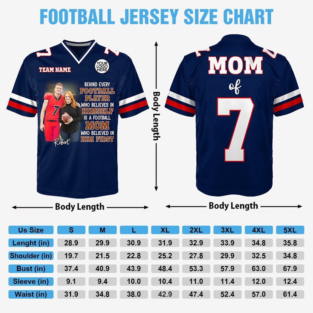 Personalized Football Mom Jersey Shirt - A Football Mom Who Believed In Him First Gift For Football Lovers