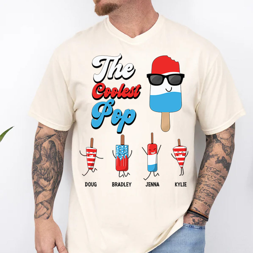 Custom The Coolest Pop 4th Of July T-Shirt