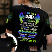 For My Dad in Heaven Personalized Memorial All Over Print Shirt