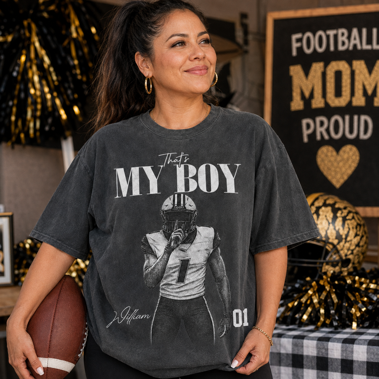 I'll Always Be Your Biggest Fan - Washed Tee Retro Bootleg Shirt For Football Players NA04