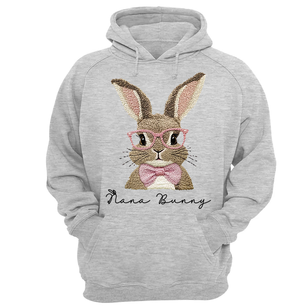 Nana Bunny Shirt - Custom Nickname For Grandma Gigi Mimi - Easter Bunny Personalized Shirt NA04  Hv01