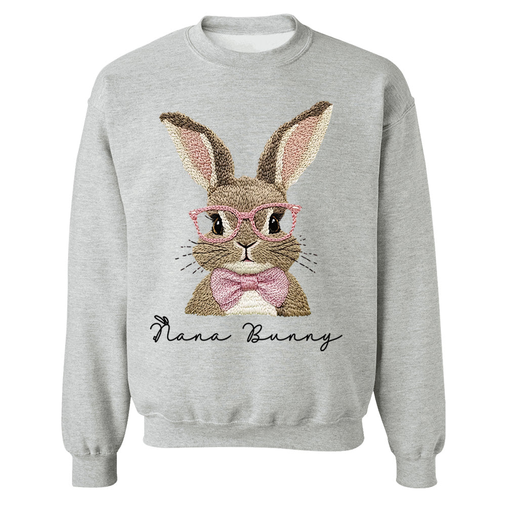 Nana Bunny Shirt - Custom Nickname For Grandma Gigi Mimi - Easter Bunny Personalized Shirt NA04  Hv01