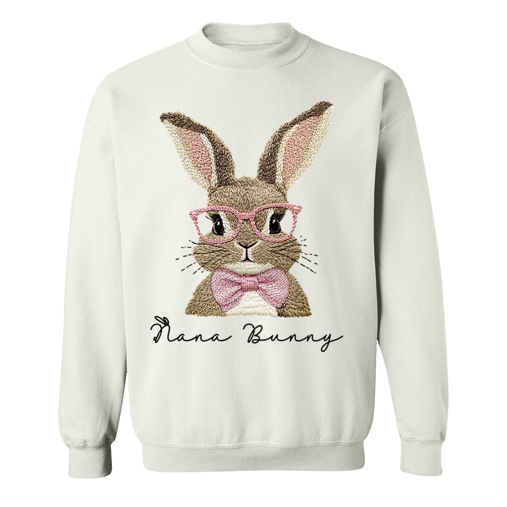 Nana Bunny Shirt - Custom Nickname For Grandma Gigi Mimi - Easter Bunny Personalized Shirt NA04  Hv01