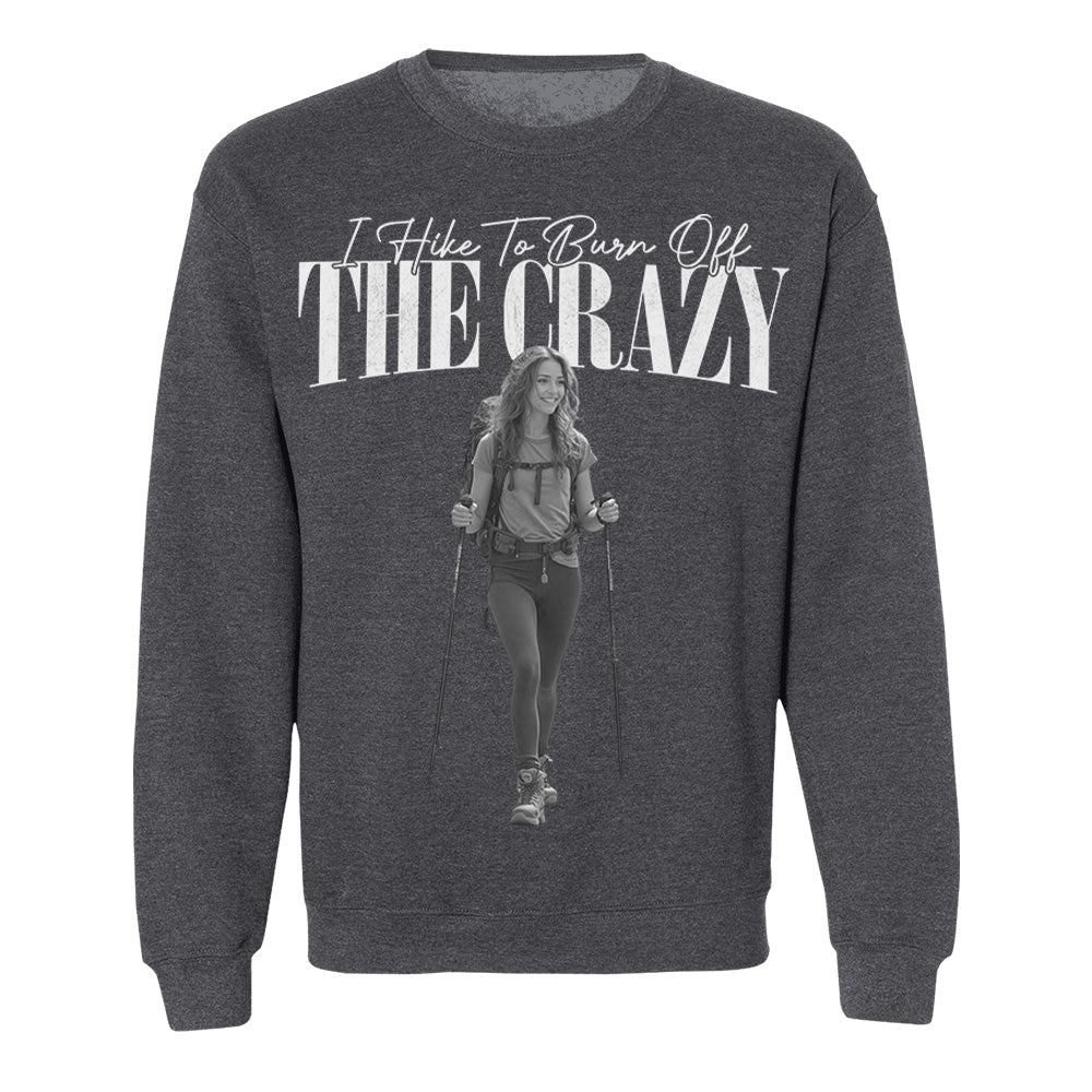 I Hike To Burn Off The Crazy – Vintage Shirt, Custom Photo Hiking Gift NA02 Li29