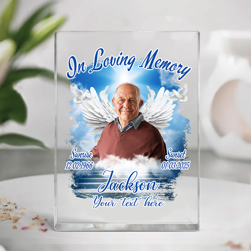 Custom Upload Photo In Loving Memory Acrylic Plaque Do99