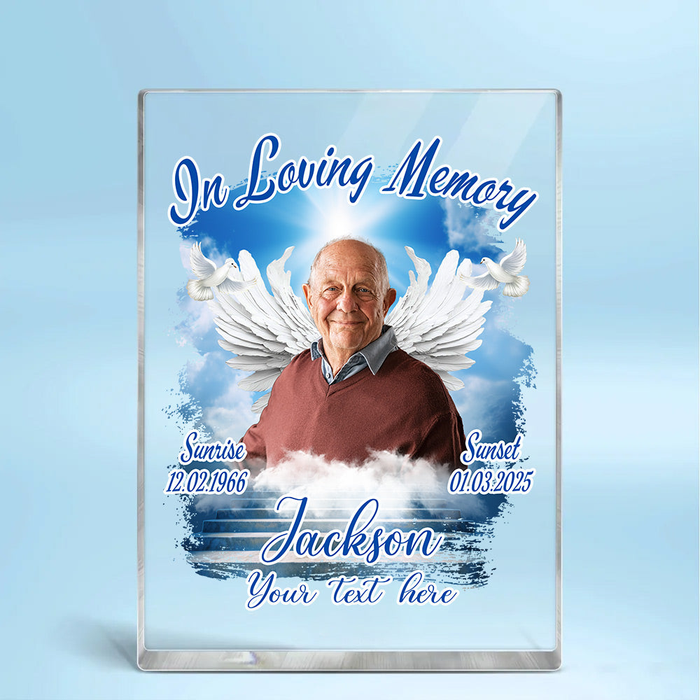 Custom Upload Photo In Loving Memory Acrylic Plaque Do99