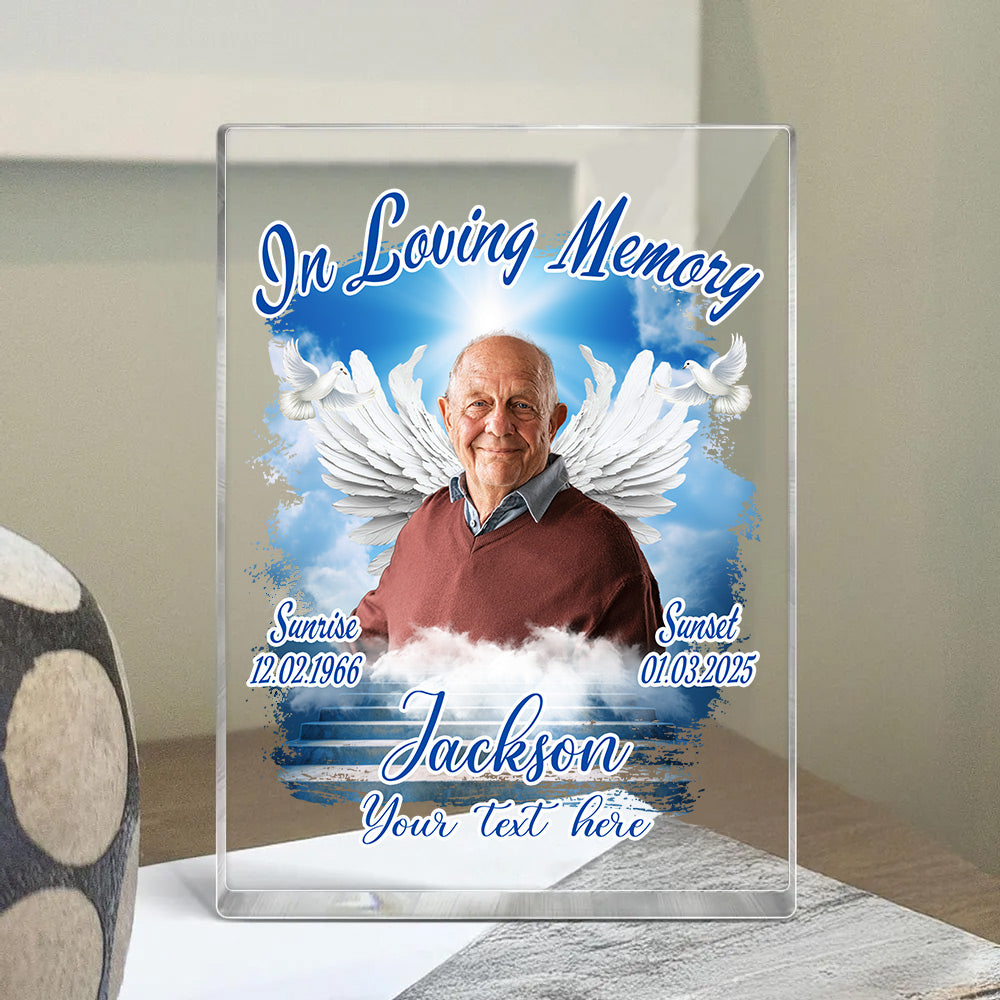 Custom Upload Photo In Loving Memory Acrylic Plaque Do99
